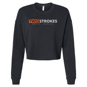 Funny Motocross Two Strokes Mixing Oil Ripping Soil Cropped Pullover Crew