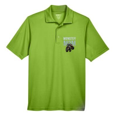 Funny Monster Truck Mom Like Normal Mommy But Wheely Cool Funny Gift Men's Origin Performance Pique Polo