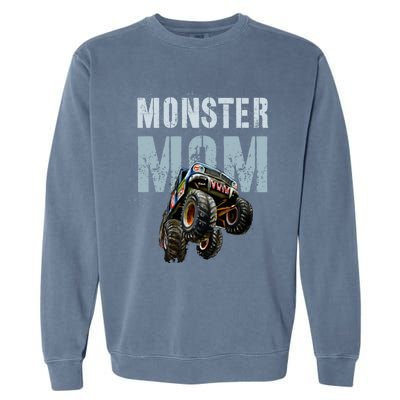 Funny Monster Truck Mom Like Normal Mommy But Wheely Cool Funny Gift Garment-Dyed Sweatshirt