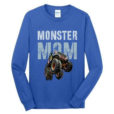 Funny Monster Truck Mom Like Normal Mommy But Wheely Cool Funny Gift Tall Long Sleeve T-Shirt