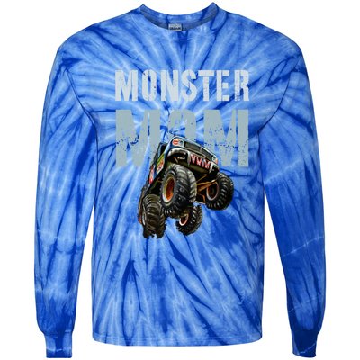 Funny Monster Truck Mom Like Normal Mommy But Wheely Cool Funny Gift Tie-Dye Long Sleeve Shirt