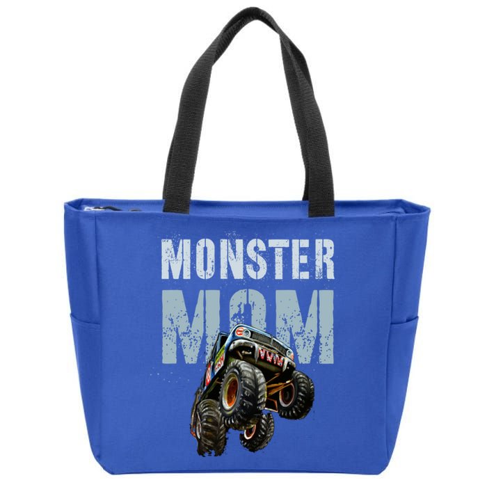 Funny Monster Truck Mom Like Normal Mommy But Wheely Cool Funny Gift Zip Tote Bag