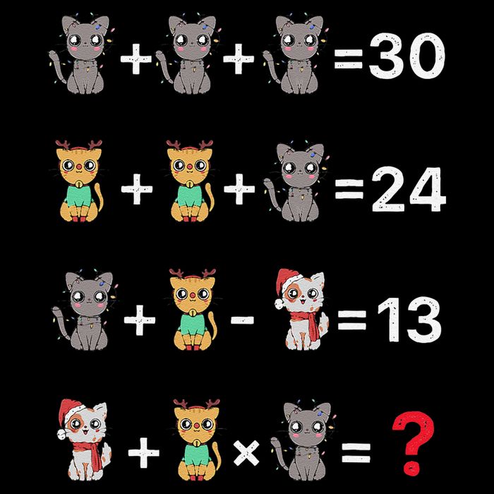 Funny Math Teacher Order Of Operations Quiz Cats Xmas 7-Panel Snapback Hat