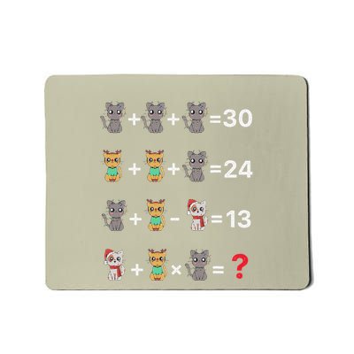 Funny Math Teacher Order Of Operations Quiz Cats Xmas Mousepad