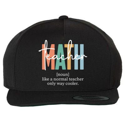 Funny Math Teacher Definition For Women Men Wool Snapback Cap