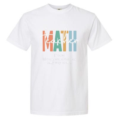 Funny Math Teacher Definition For Women Men Garment-Dyed Heavyweight T-Shirt