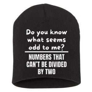 Funny Math Teacher Jokes Short Acrylic Beanie