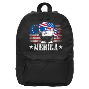 Funny Merica Trump 4th Of July Us American Flag 16 in Basic Backpack