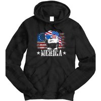 Funny Merica Trump 4th Of July Us American Flag Tie Dye Hoodie