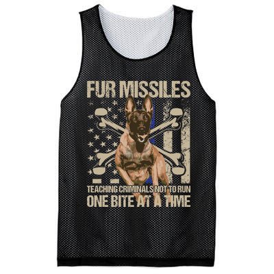 Fur Missiles Teaching Criminals Blue Line K9 Dog Unit Police Mesh Reversible Basketball Jersey Tank