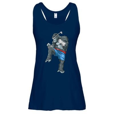 Funny Muay Thai Gorilla Thai Boxing Ladies Essential Flowy Tank