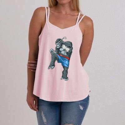 Funny Muay Thai Gorilla Thai Boxing Women's Strappy Tank