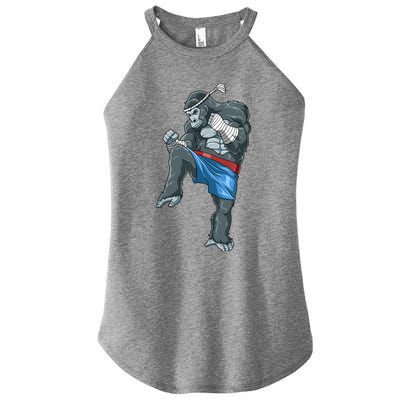 Funny Muay Thai Gorilla Thai Boxing Women's Perfect Tri Rocker Tank