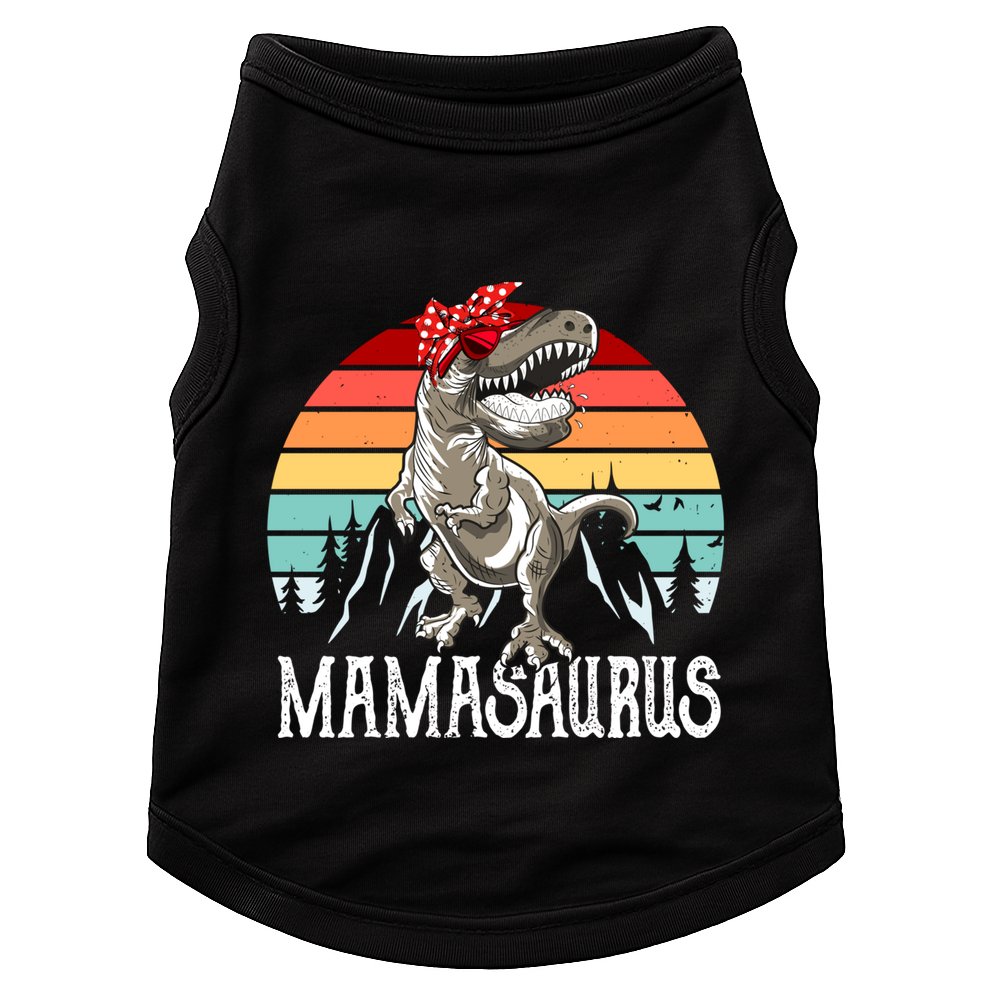 Funny Mamasaurus T Rex Dinosaur Mama Saurus Family Matching Gift Doggie Tank