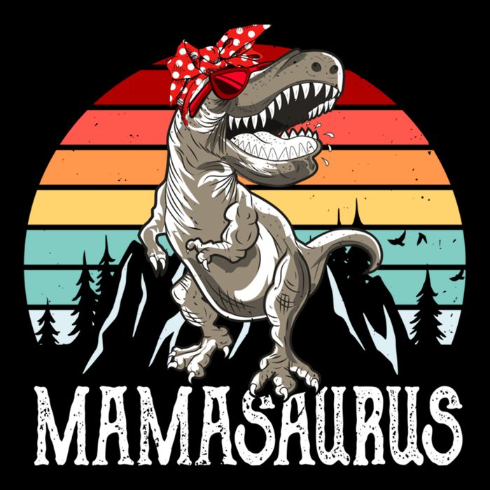 Funny Mamasaurus T Rex Dinosaur Mama Saurus Family Matching Gift Drawstring Bag