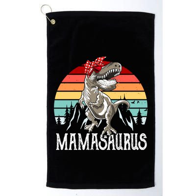 Funny Mamasaurus T Rex Dinosaur Mama Saurus Family Matching Gift Golf Towel