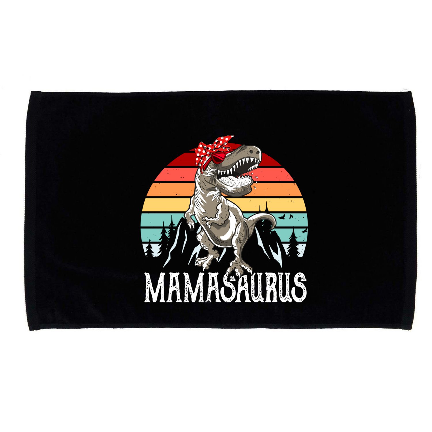 Funny Mamasaurus T Rex Dinosaur Mama Saurus Family Matching Gift Microfiber Hand Towel