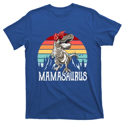 Funny Mamasaurus T Rex Dinosaur Mama Saurus Family Matching Gift T-Shirt