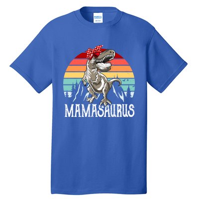 Funny Mamasaurus T Rex Dinosaur Mama Saurus Family Matching Gift Tall T-Shirt