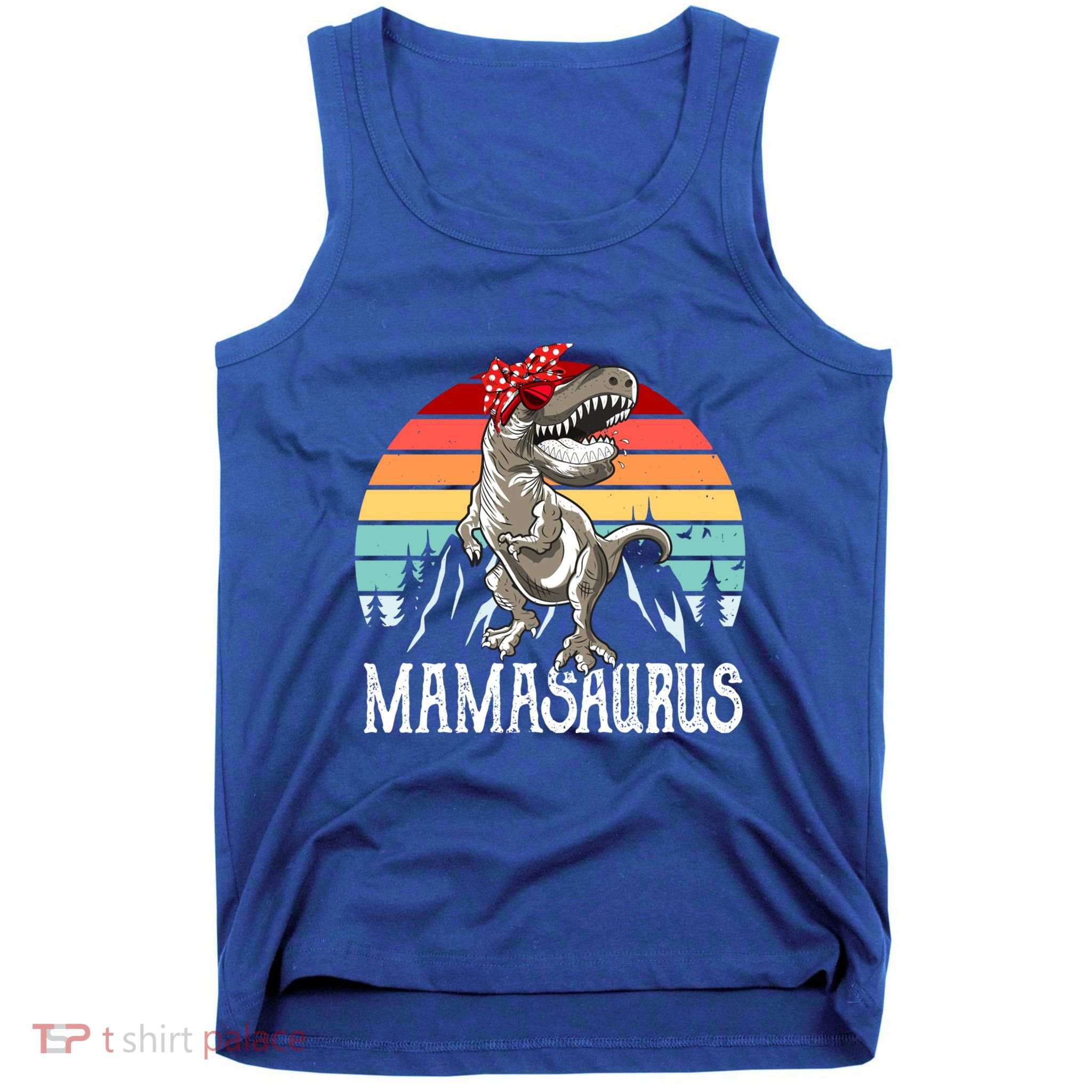Funny Mamasaurus T Rex Dinosaur Mama Saurus Family Matching Gift Tank Top