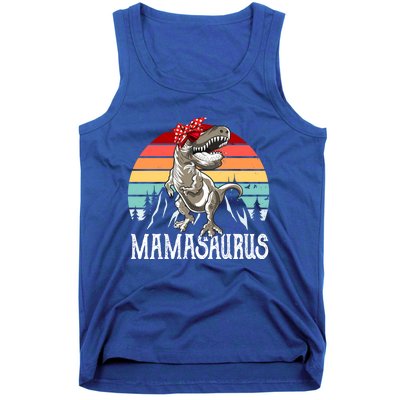 Funny Mamasaurus T Rex Dinosaur Mama Saurus Family Matching Gift Tank Top