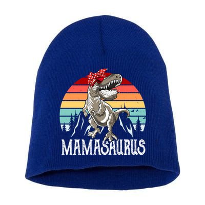 Funny Mamasaurus T Rex Dinosaur Mama Saurus Family Matching Gift Short Acrylic Beanie
