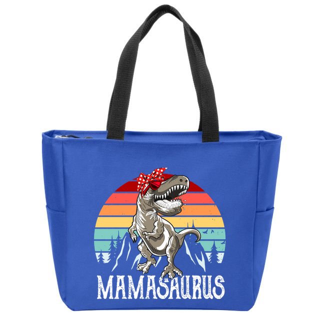 Funny Mamasaurus T Rex Dinosaur Mama Saurus Family Matching Gift Zip Tote Bag
