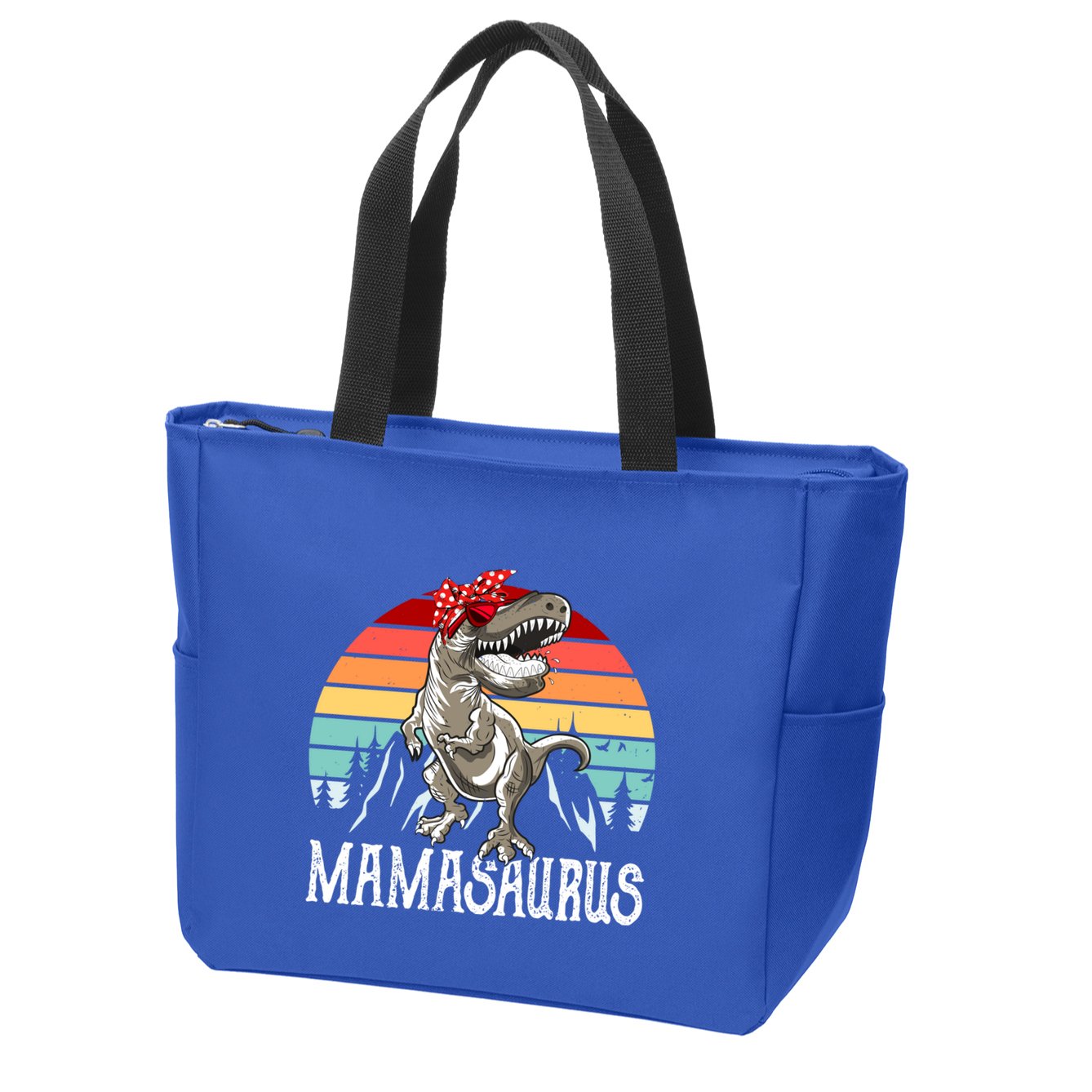 Funny Mamasaurus T Rex Dinosaur Mama Saurus Family Matching Gift Zip Tote Bag