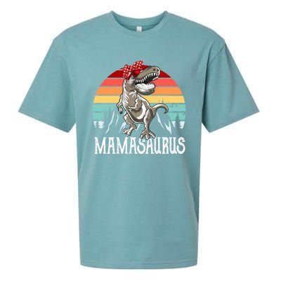 Funny Mamasaurus T Rex Dinosaur Mama Saurus Family Matching Gift Sueded Cloud Jersey T-Shirt