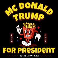 Funny Mcdonald Trump For President 2024 French Fries 7-Panel Snapback Hat