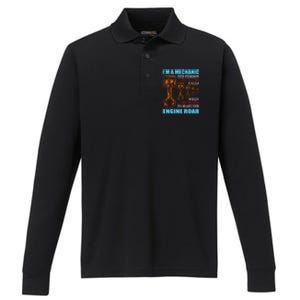 Funny Mechanic The Person Your Girl Calls When She Wants To Make Her Engine Roar Performance Long Sleeve Polo