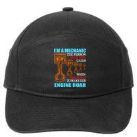 Funny Mechanic The Person Your Girl Calls When She Wants To Make Her Engine Roar 7-Panel Snapback Hat