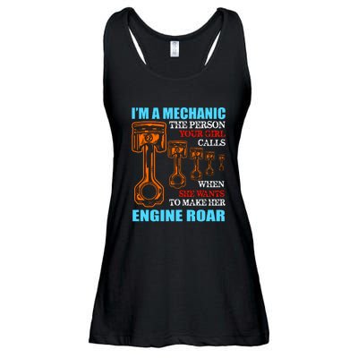 Funny Mechanic The Person Your Girl Calls When She Wants To Make Her Engine Roar Ladies Essential Flowy Tank