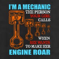 Funny Mechanic The Person Your Girl Calls When She Wants To Make Her Engine Roar Crop Fleece Hoodie