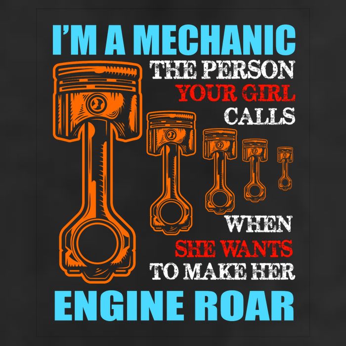 Funny Mechanic The Person Your Girl Calls When She Wants To Make Her Engine Roar Crop Fleece Hoodie