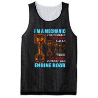 Funny Mechanic The Person Your Girl Calls When She Wants To Make Her Engine Roar Mesh Reversible Basketball Jersey Tank