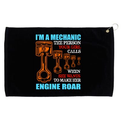 Funny Mechanic The Person Your Girl Calls When She Wants To Make Her Engine Roar Grommeted Golf Towel