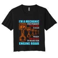 Funny Mechanic The Person Your Girl Calls When She Wants To Make Her Engine Roar Crop Top