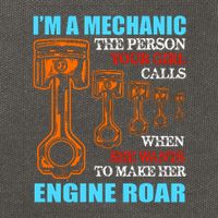 Funny Mechanic The Person Your Girl Calls When She Wants To Make Her Engine Roar Cotton Canvas Backpack