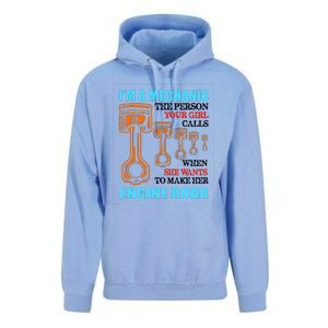 Funny Mechanic The Person Your Girl Calls When She Wants To Make Her Engine Roar Unisex Surf Hoodie