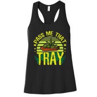 Funny Marijuana Tray Blunt Joint Leaf Weed Women's Racerback Tank