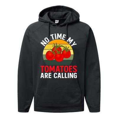 Funny My Tomato Calling Gardener Veggie Pun Tomatoes Foodie Performance Fleece Hoodie