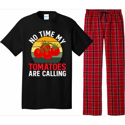 Funny My Tomato Calling Gardener Veggie Pun Tomatoes Foodie Pajama Set