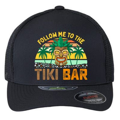 Follow Me To The Tiki Bar Funny Hawaiian Party Men Women Flexfit Unipanel Trucker Cap