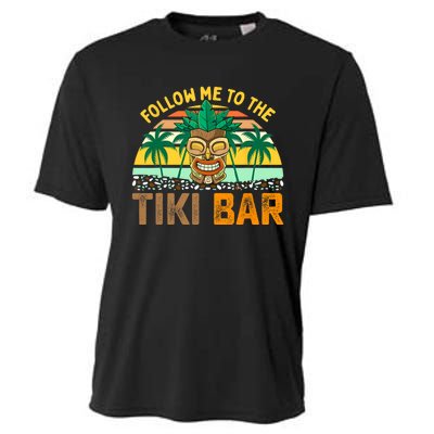 Follow Me To The Tiki Bar Funny Hawaiian Party Men Women Cooling Performance Crew T-Shirt