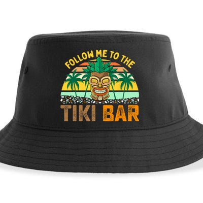 Follow Me To The Tiki Bar Funny Hawaiian Party Men Women Sustainable Bucket Hat