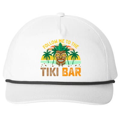 Follow Me To The Tiki Bar Funny Hawaiian Party Men Women Snapback Five-Panel Rope Hat