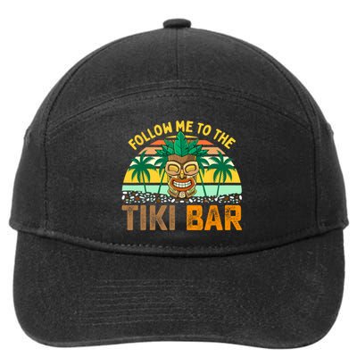 Follow Me To The Tiki Bar Funny Hawaiian Party Men Women 7-Panel Snapback Hat