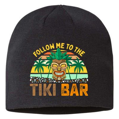 Follow Me To The Tiki Bar Funny Hawaiian Party Men Women Sustainable Beanie