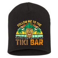 Follow Me To The Tiki Bar Funny Hawaiian Party Men Women Short Acrylic Beanie